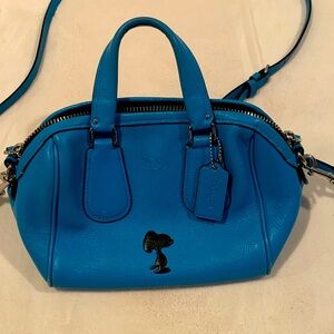 Coach Blue Snoopy satchel